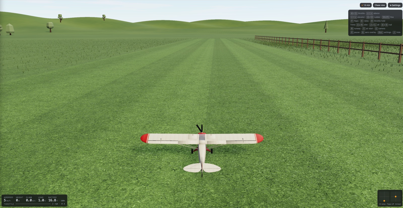 PA-18 Super Cub on the runway
